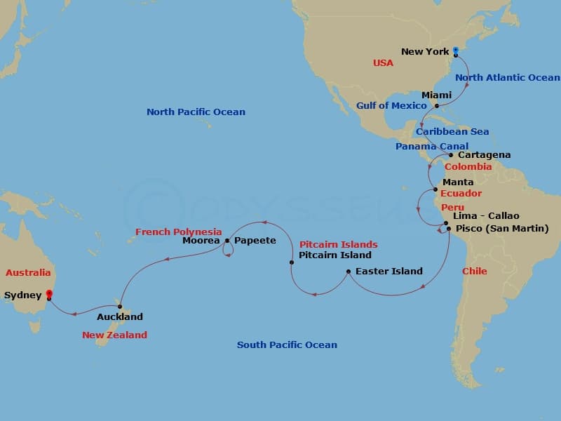 Cruise Itinerary Map