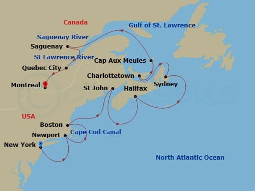Cruise Itinerary Map