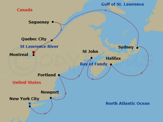 Cruise Itinerary Map