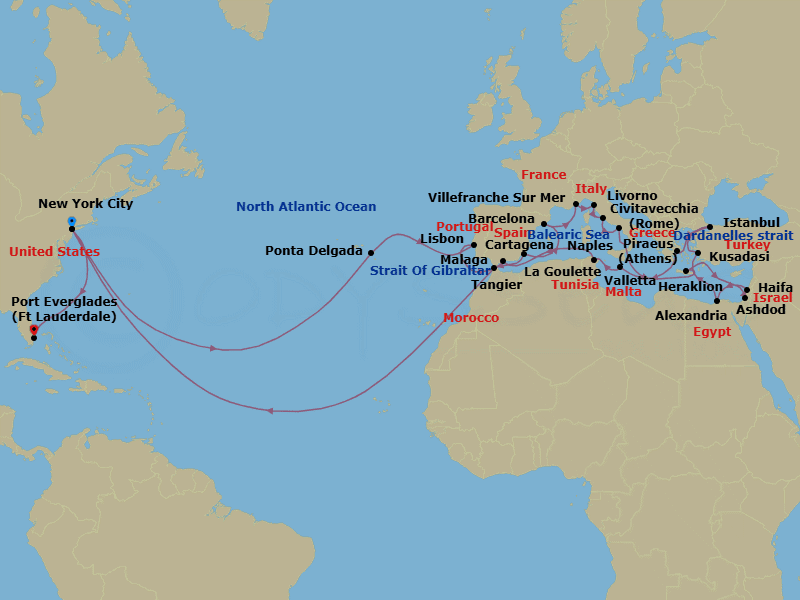 Cruise Itinerary Map