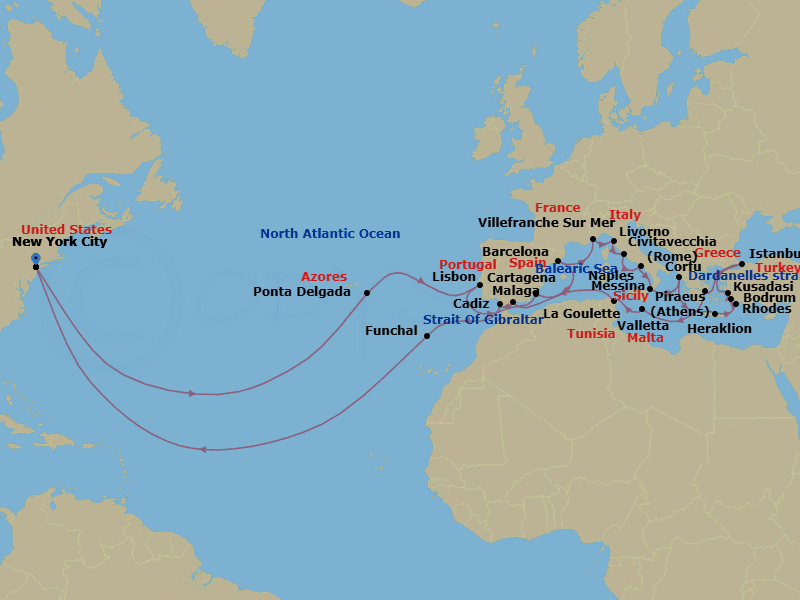 Cruise Itinerary Map