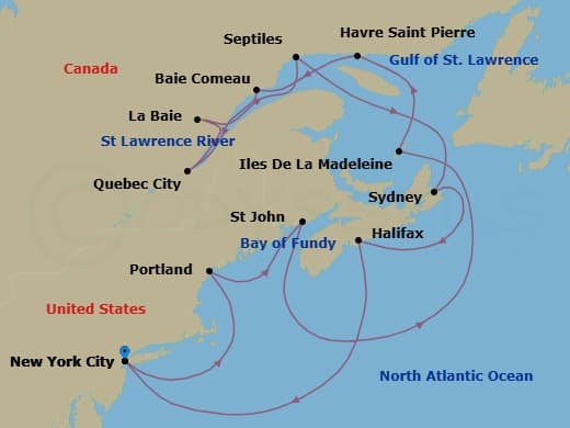 Cruise Itinerary Map
