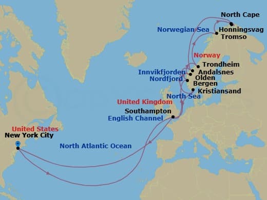 Cruise Itinerary Map