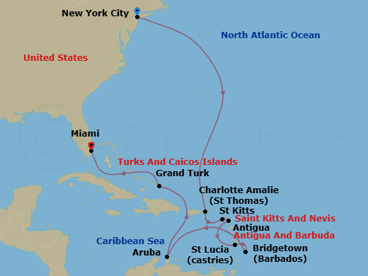 Cruise Itinerary Map