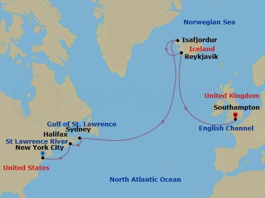 Cruise Itinerary Map