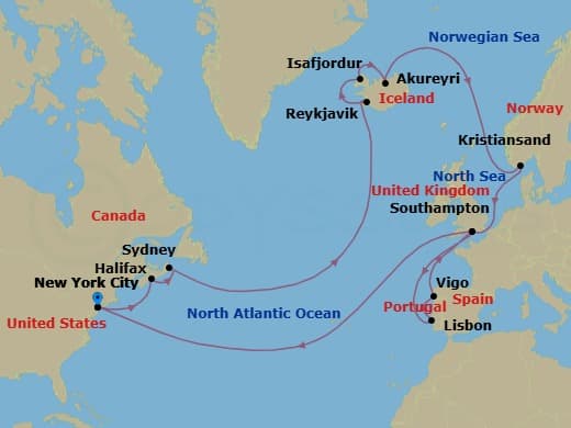 Cruise Itinerary Map