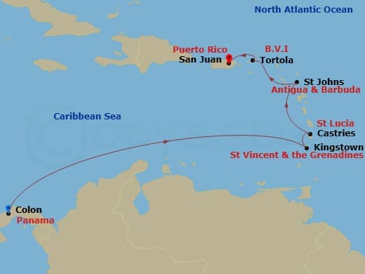 Cruise Itinerary Map