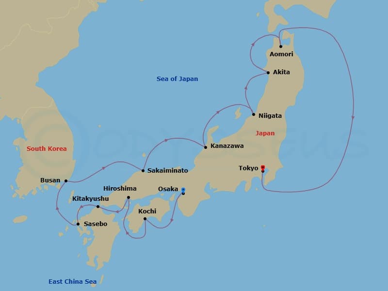 Cruise Itinerary Map