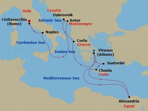 Cruise Itinerary Map