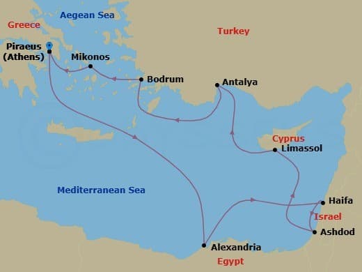Cruise Itinerary Map
