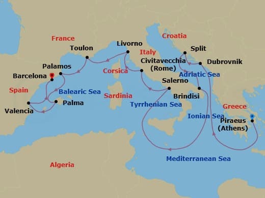 Cruise Itinerary Map