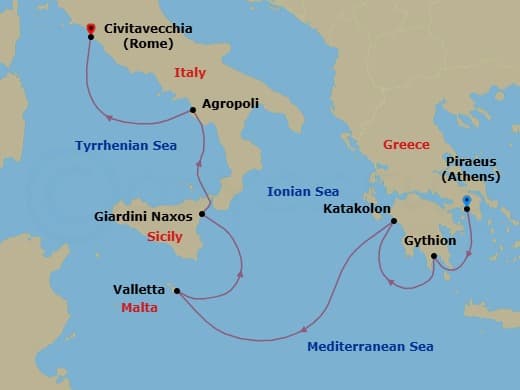 Cruise Itinerary Map