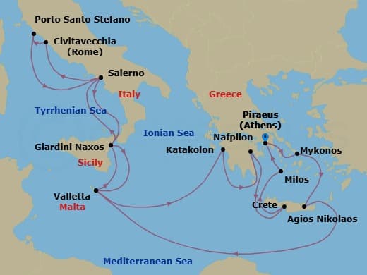 Cruise Itinerary Map