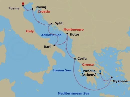 Cruise Itinerary Map