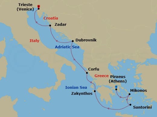 Cruise Itinerary Map