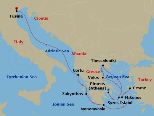 Cruise Itinerary Map