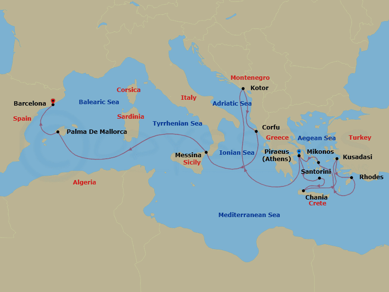 Cruise Itinerary Map