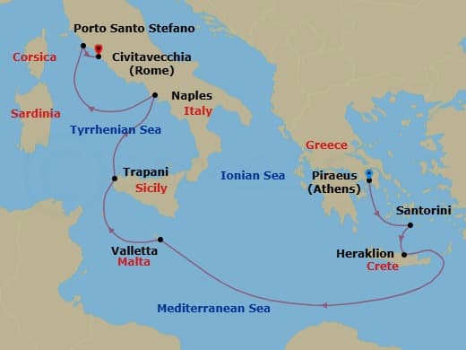 Cruise Itinerary Map