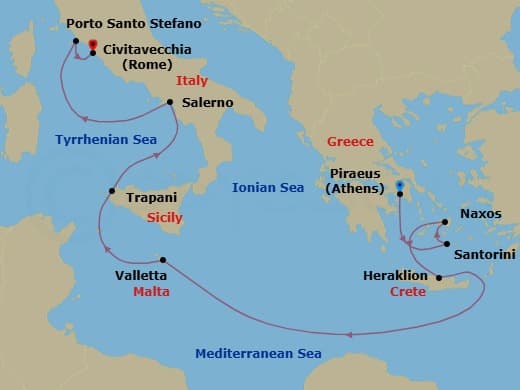 Cruise Itinerary Map