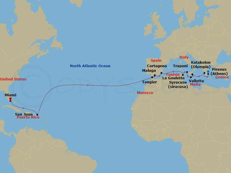 Cruise Itinerary Map