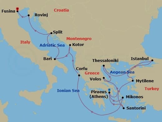 Cruise Itinerary Map