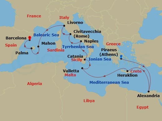 Cruise Itinerary Map