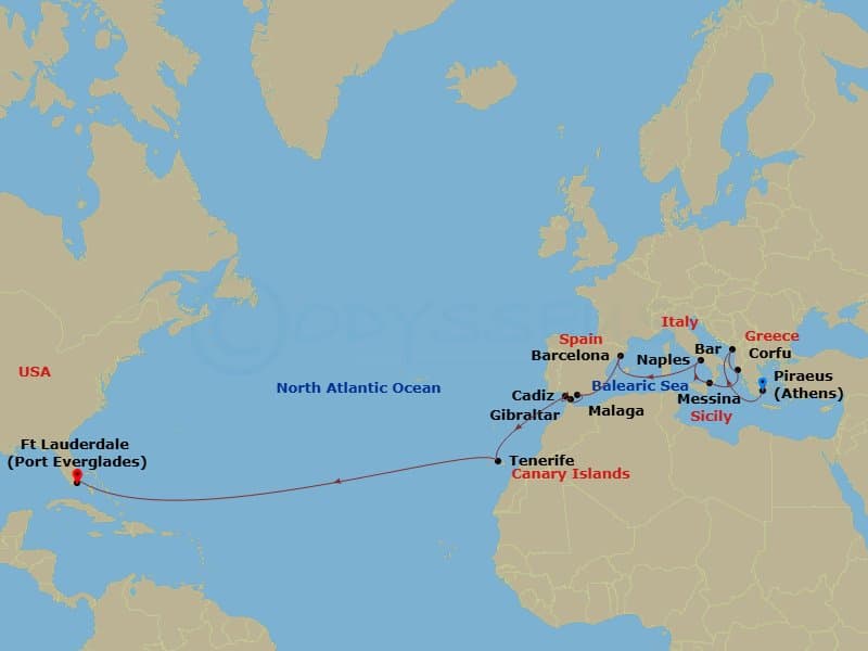 Cruise Itinerary Map
