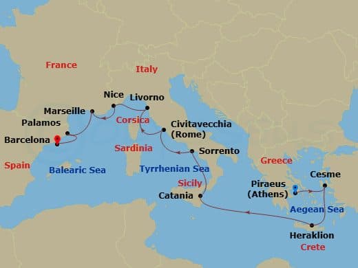 Cruise Itinerary Map