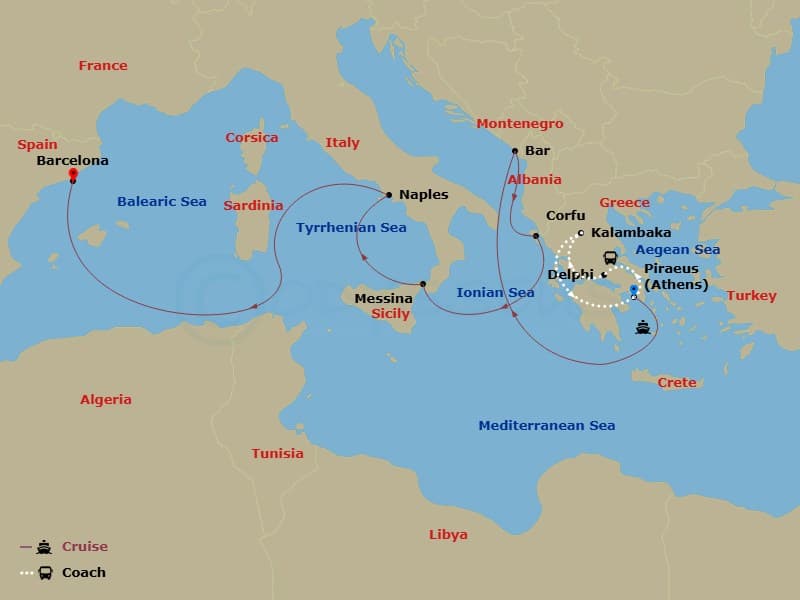 Cruise Itinerary Map