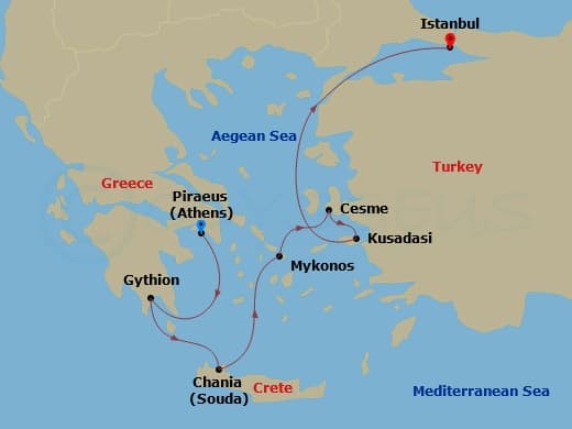 Cruise Itinerary Map