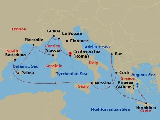 Cruise Itinerary Map