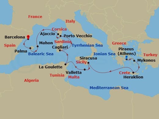Cruise Itinerary Map