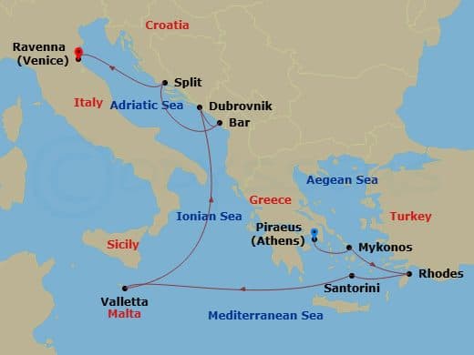 Cruise Itinerary Map