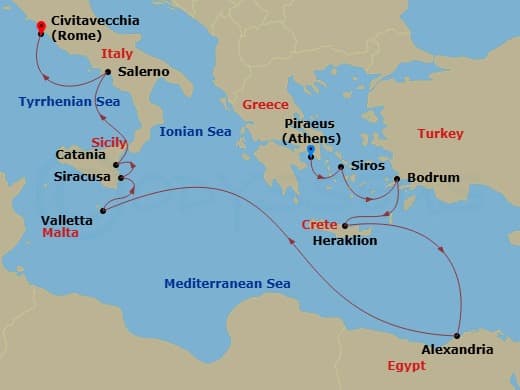Cruise Itinerary Map