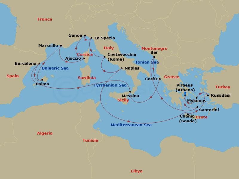 Cruise Itinerary Map
