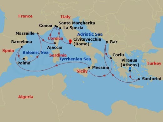 Cruise Itinerary Map