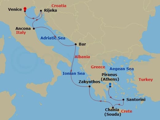 Cruise Itinerary Map