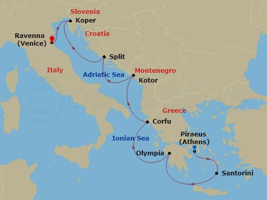 Cruise Itinerary Map