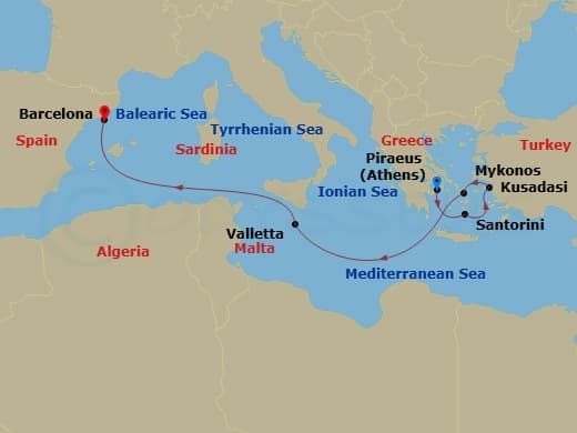 Cruise Itinerary Map