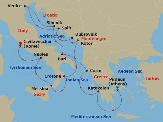 Cruise Itinerary Map