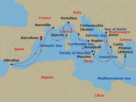 Cruise Itinerary Map