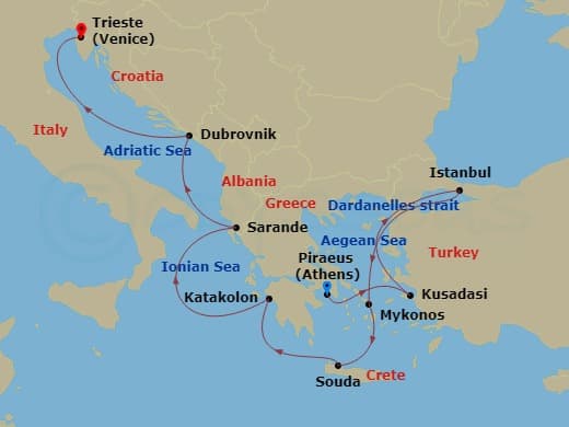 Cruise Itinerary Map