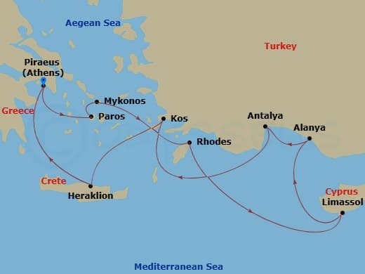 Cruise Itinerary Map