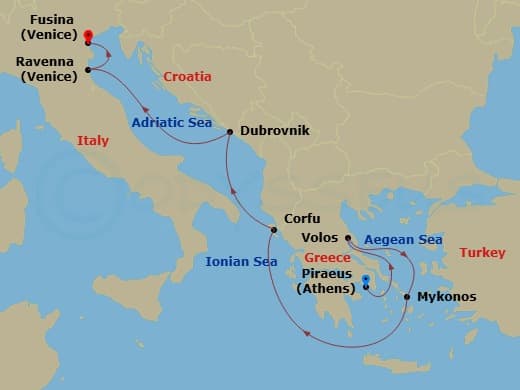 Cruise Itinerary Map
