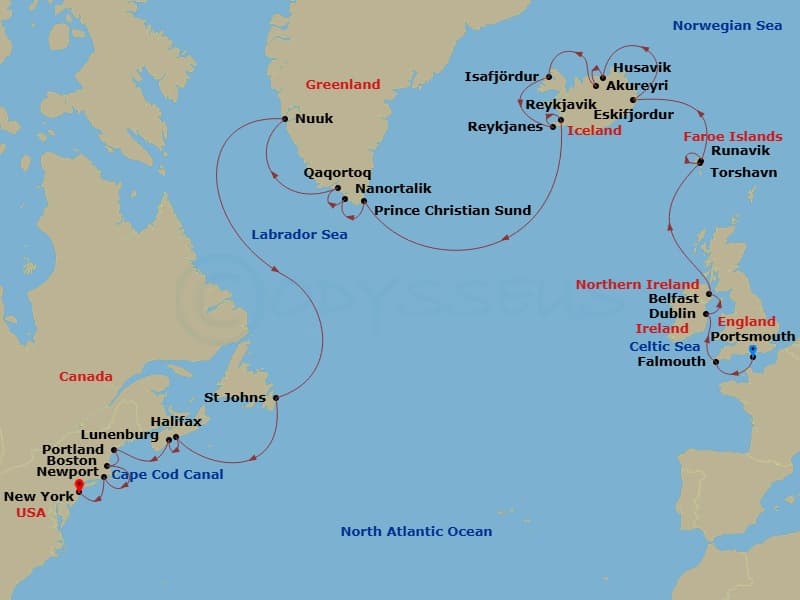 Cruise Itinerary Map