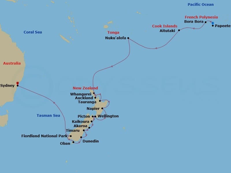 Cruise Itinerary Map