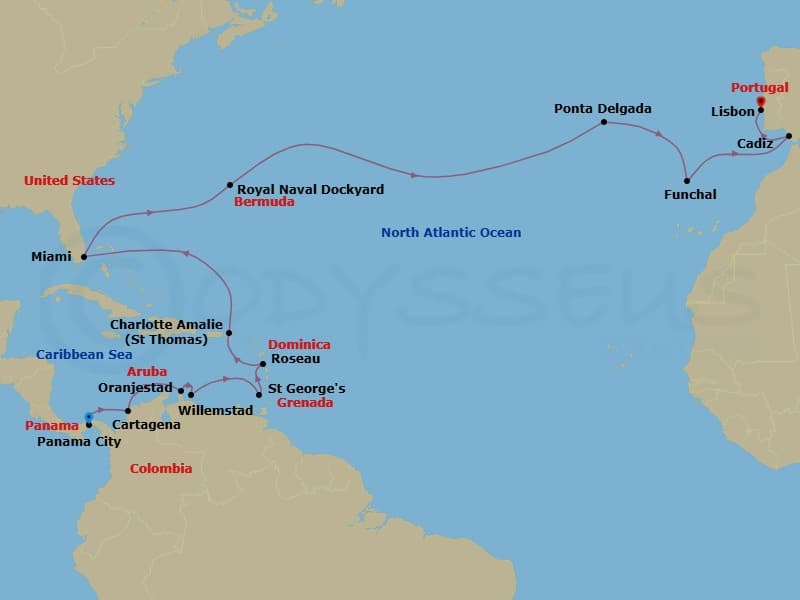 Cruise Itinerary Map
