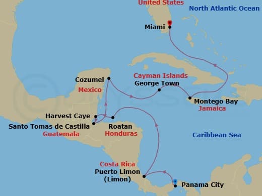 Cruise Itinerary Map