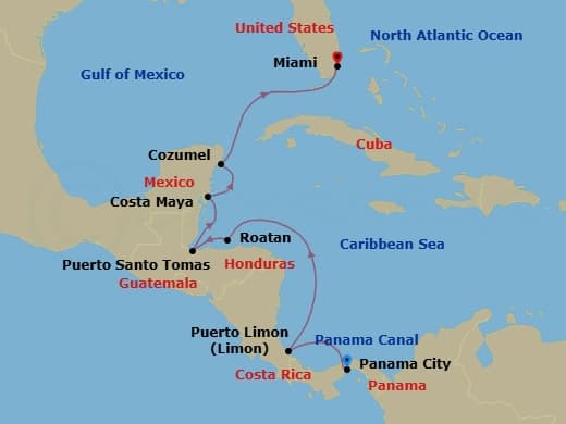 Cruise Itinerary Map