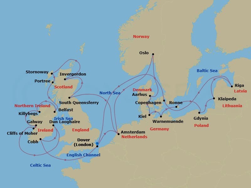 Cruise Itinerary Map